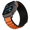 Spigen WBF1 Pasek tkaninowy / opaska materiałowa Apple Watch Ultra 49 mm | Series 11/10 46 mm | 9/8/7/SE 45/44 mm – Czarno-pomarańczowy